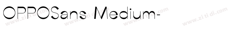 OPPOSans Medium字体转换